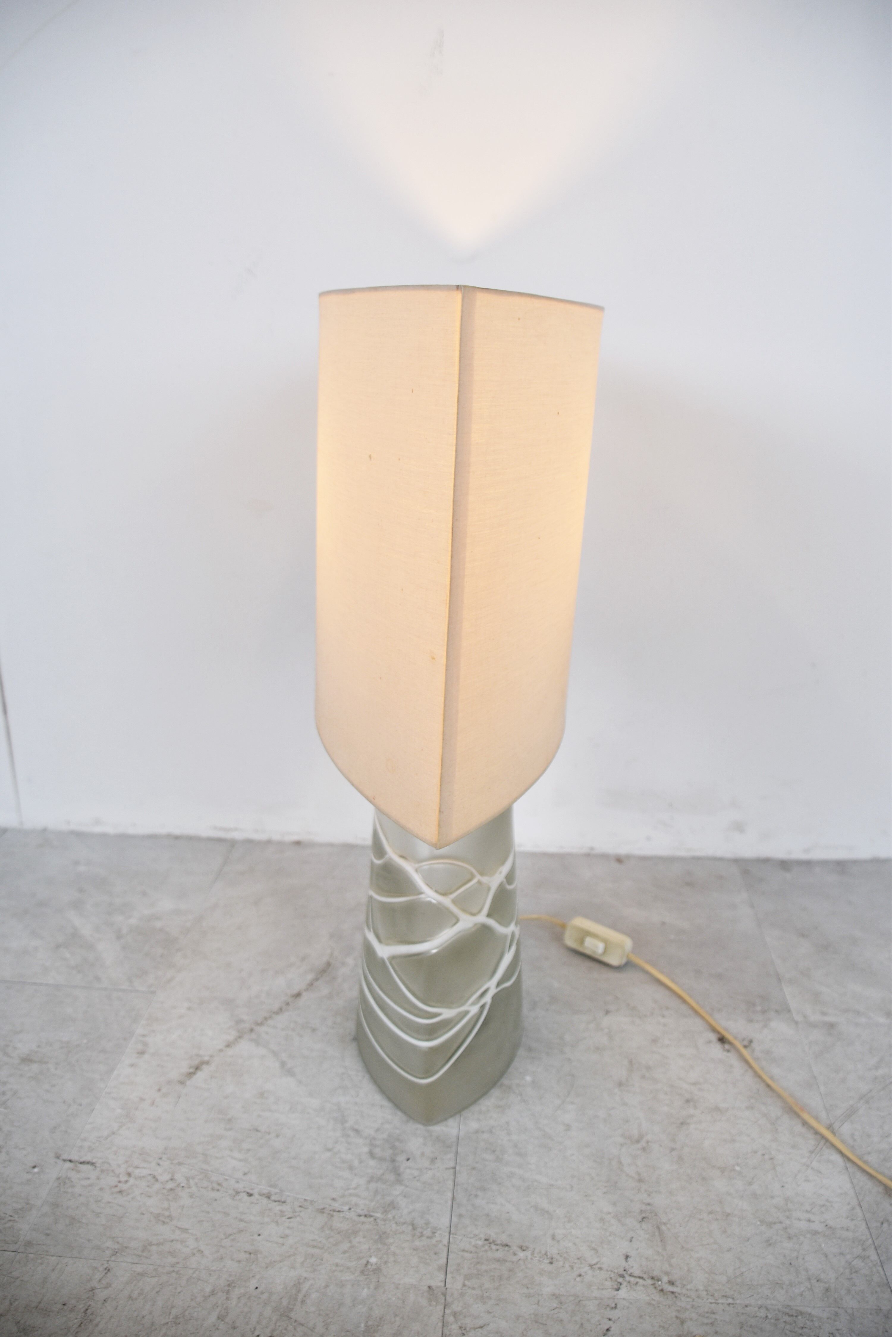 Glass table lamp by Peil and Putzler, 1960s