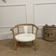 Fauteuil enfant type Baumann bois & blanc
