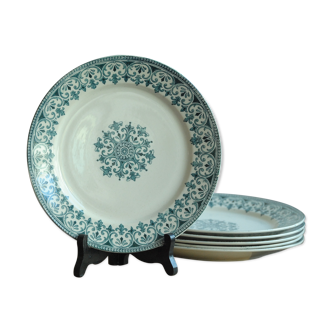 Lot of 6 plates Badonviller "Oriental"