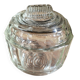 Pale green tinted glass bonbonnière – Delicate vintage shade