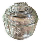 Pale green tinted glass bonbonnière – Delicate vintage shade