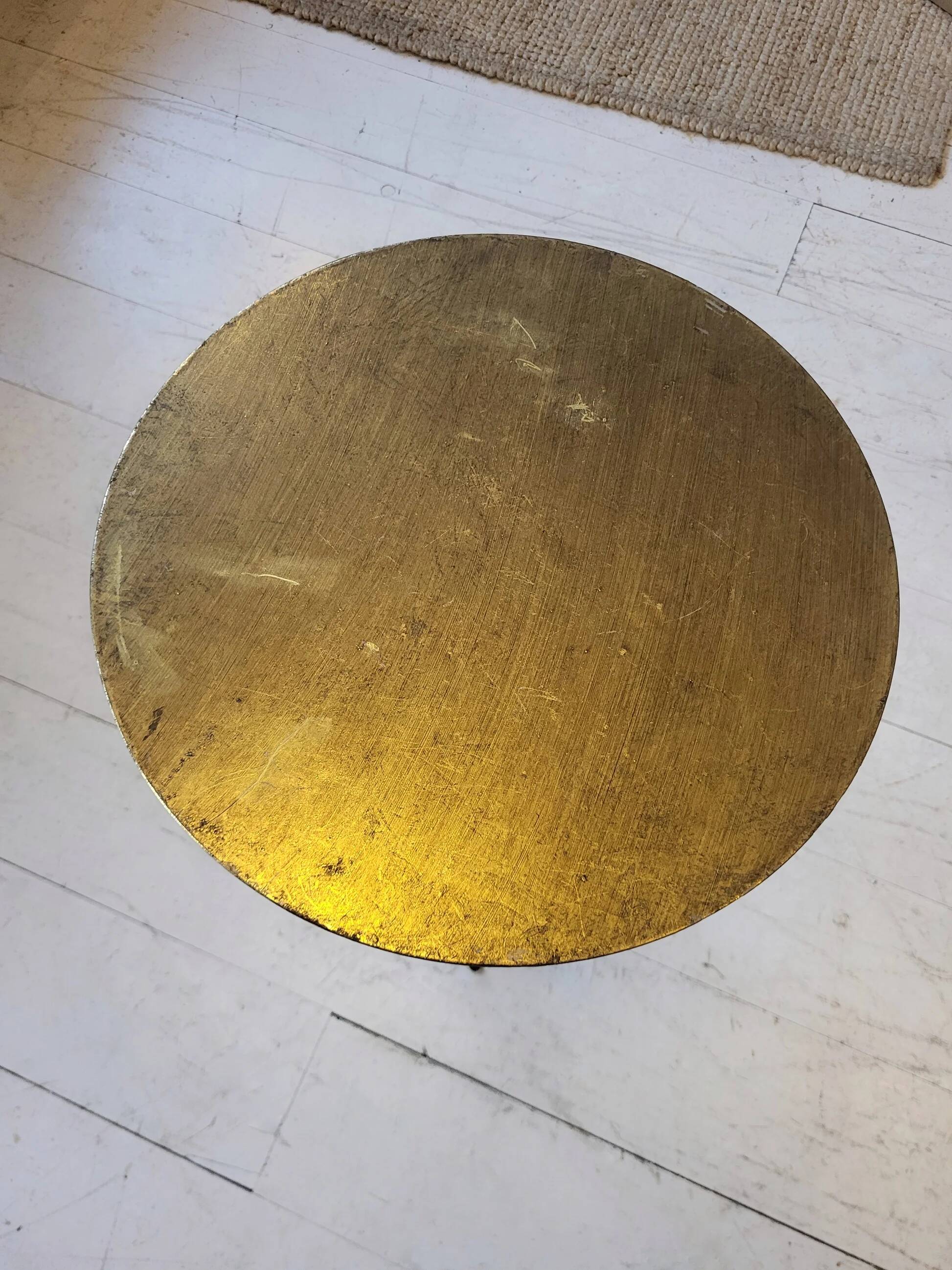 60s gold side table