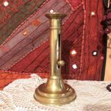 Old gold copper candle holder with pusher