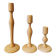 Trio de bougeoirs en bois de cèdre Maroc