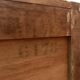 Vintage wooden wardrobe with matte cast iron color hanging rail