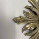 35cm handmade Brass Floral Theatre Wall Ceiling Light, Italy 1970