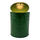 Vintage Green Tin Can Lamp, Ad Van Berlo, Vrieland Design, 1980s