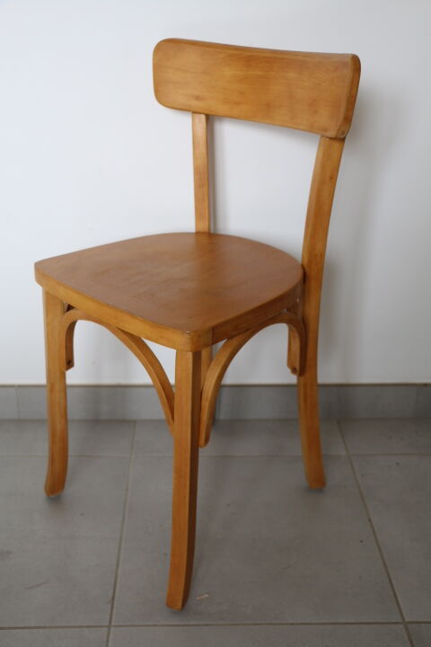 Light beech bistro chair 1950