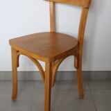Light beech bistro chair 1950