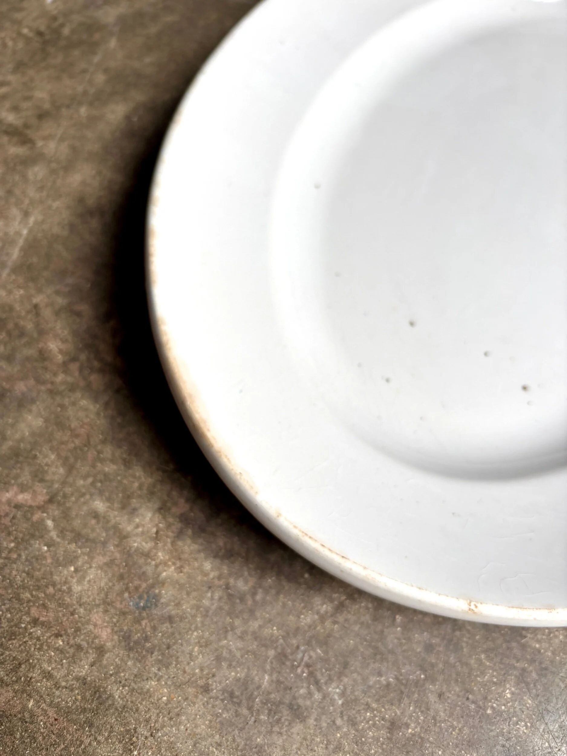 Creil & Montereau oval dish in white ironstone, "Labrador" service