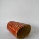 Patterned beige and brown ceramic vase, numbered 1970