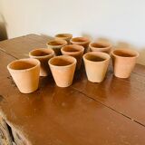 Set of 10 terracotta pots circa 1930 graineterie