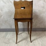 Small Louis XV wooden bedside table in country style