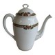 Antique coffee pot in white Limoges porcelain with floral motifs
