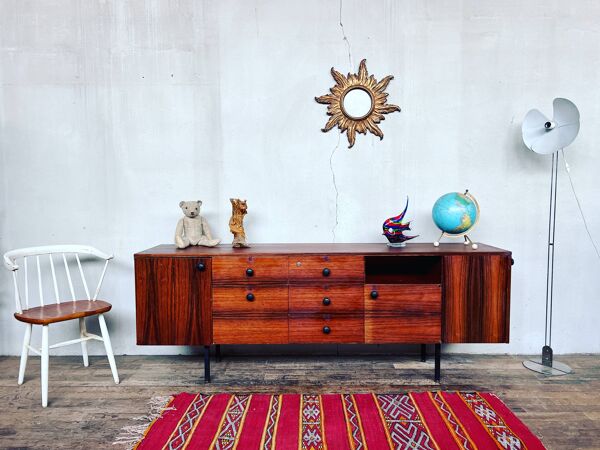 Meuble TV/hifi enfilade vintage en palissandre 1960