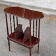Vinyl or sheet music storage unit, wooden side table with bars