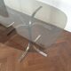 Table en verre fumé vintage