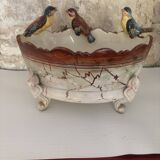 Glazed ceramic planter – Plant & bird decor