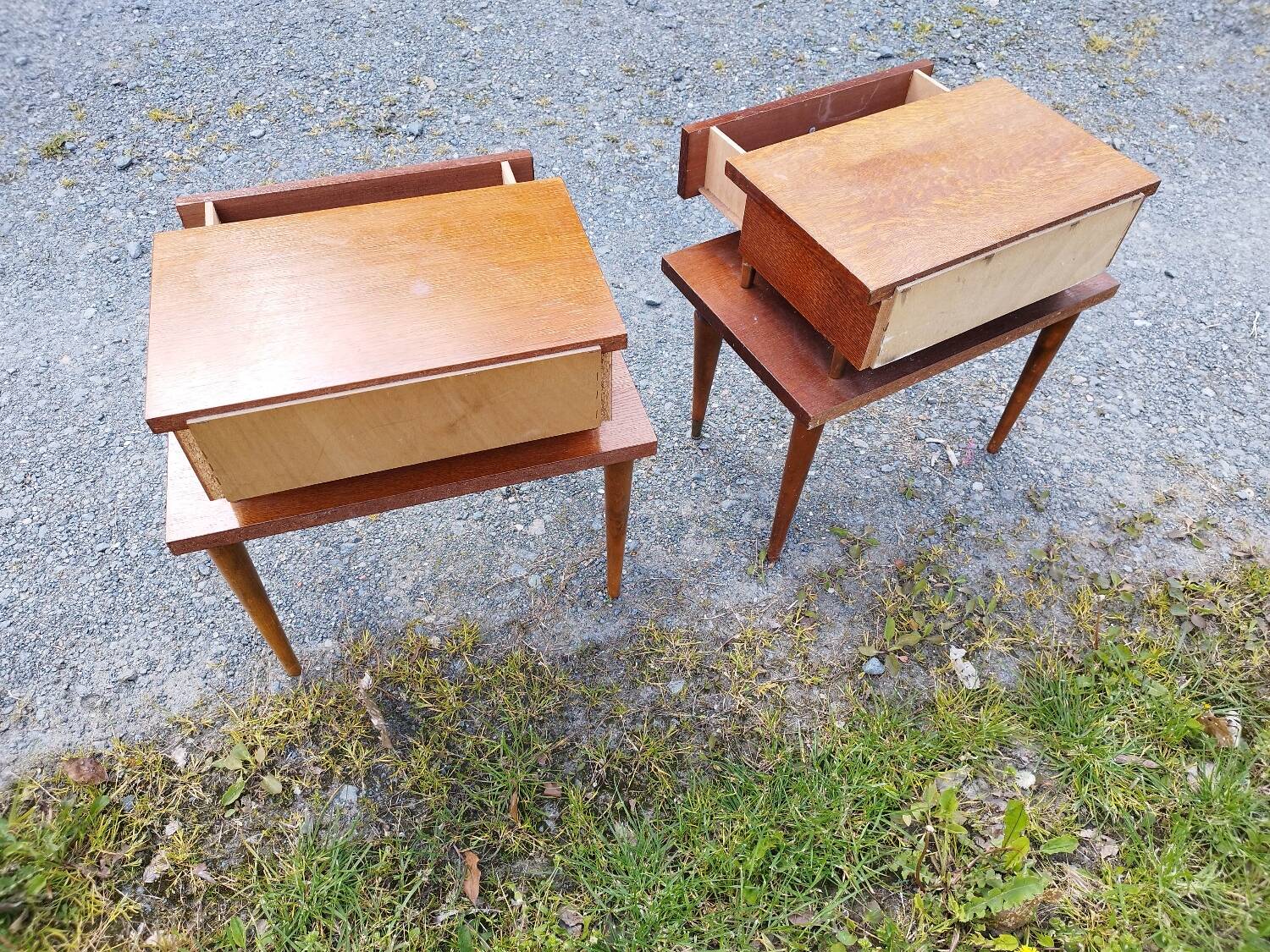 Pair of vintage bedside tables 50/60