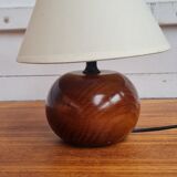 Solid walnut ball lamp