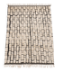 Large cream and black checked Berber rug, 280 × 200 cm.