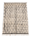 Large cream and black checked Berber rug, 280 × 200 cm.