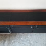 Rare row of wood and leatherette of the 60s 70s