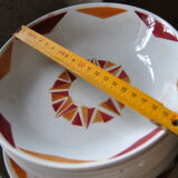 Series of 20 modernist plates Faïencerie de Castres