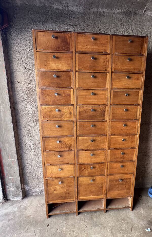 Meuble de Notaire à Clapets (meuble métier vintage)