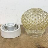 Applique murale vintage en porcelaine blanche, années 1970