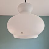 White opaline pendant lamp, Peill & Putzler, 70s