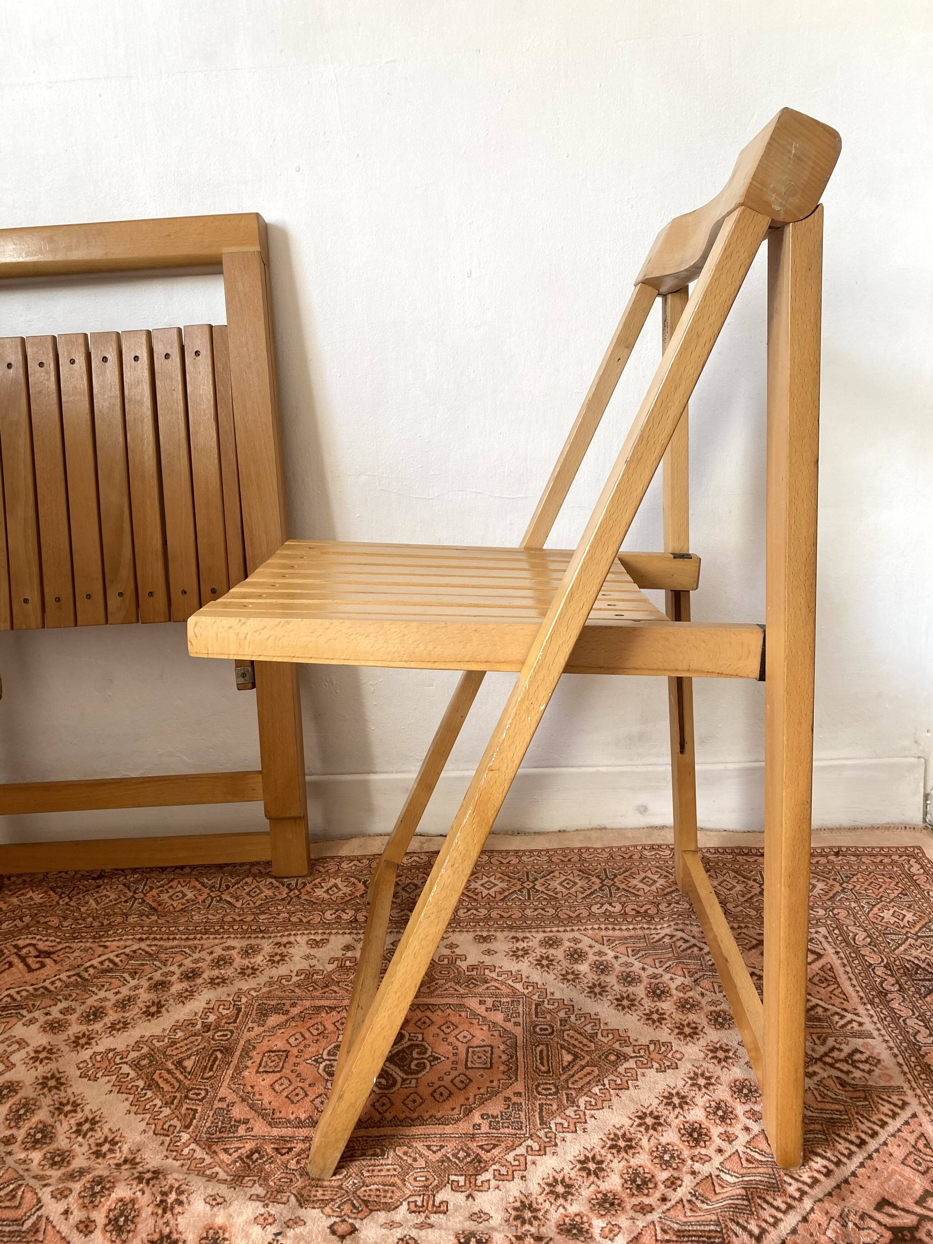 designer folding chairs in beech wood