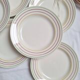6 Gien flat plates, Jean model