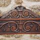 Dagobert armchair curule hard carved walnut demon head detail 3675