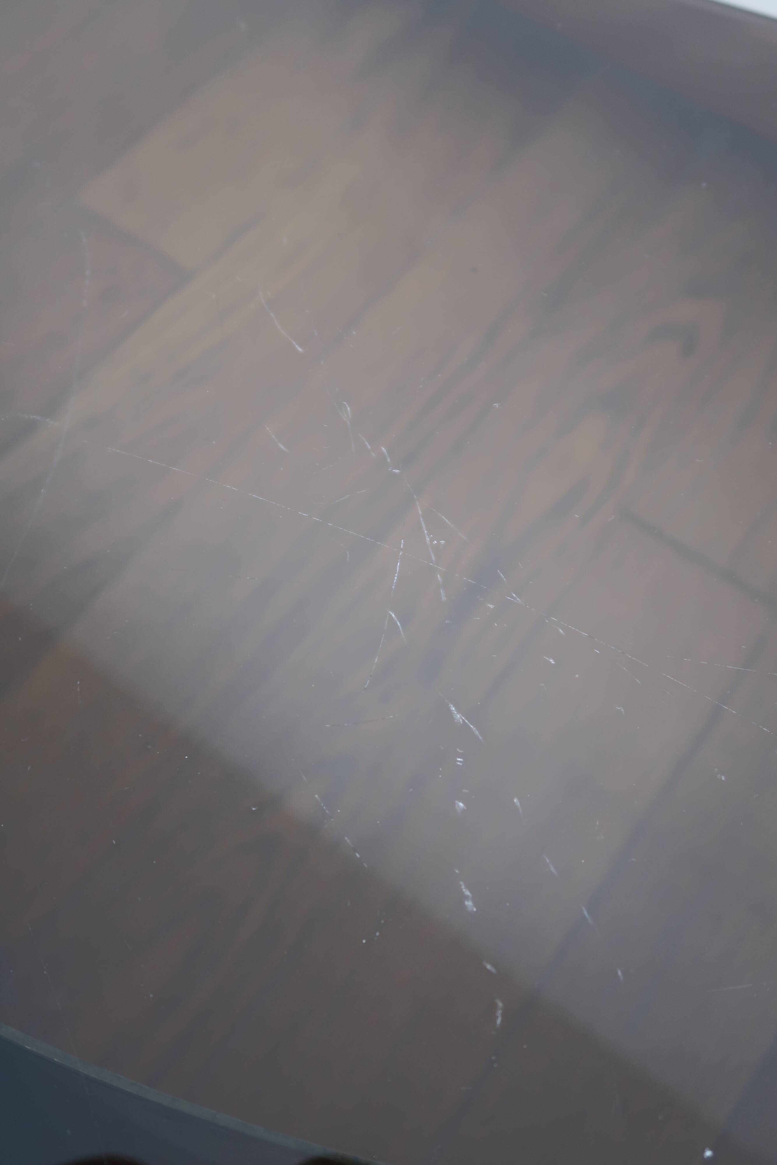 Coffee table smoked glass 70's