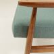 Vintage eucalyptus green armchair, modern design