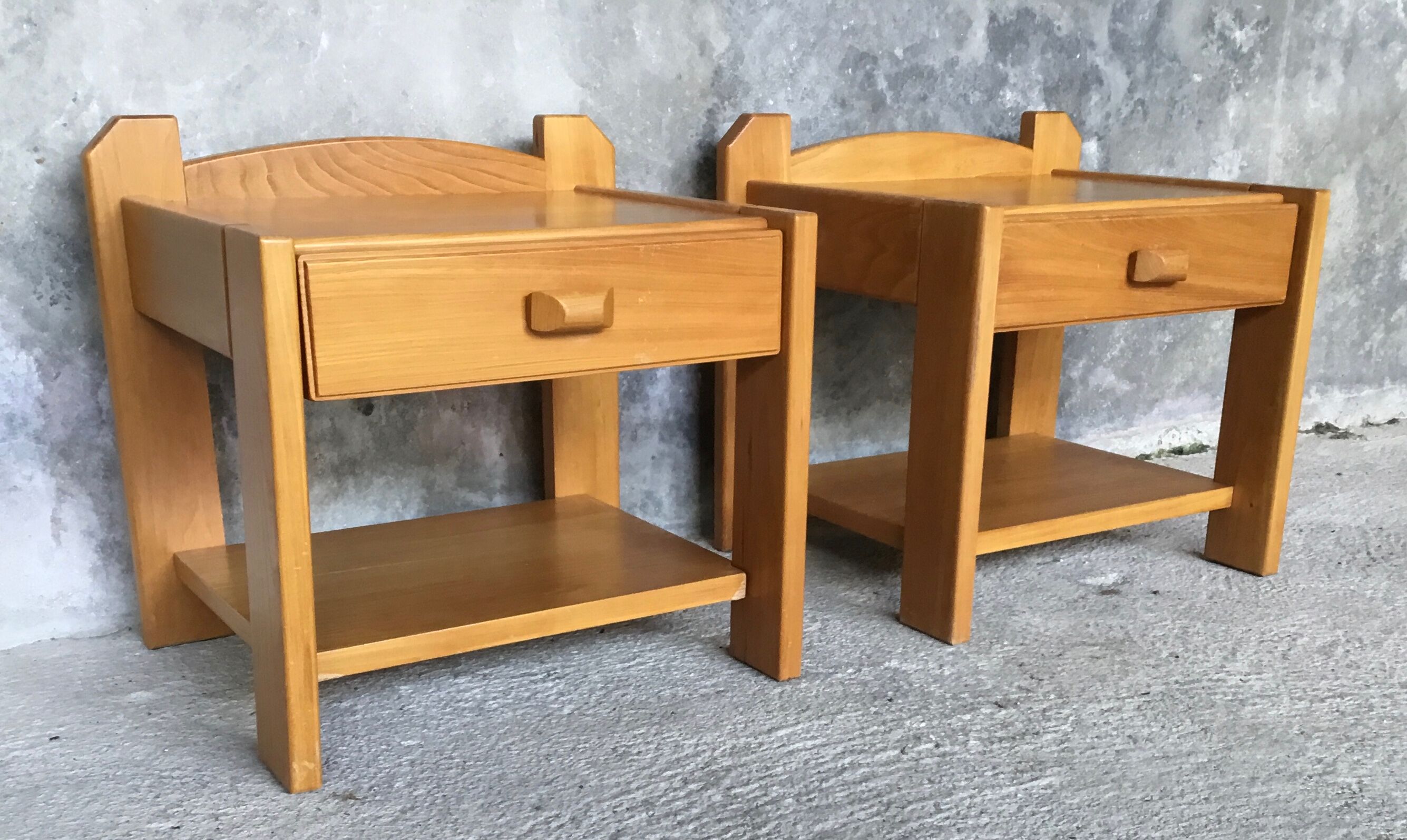 Bedside NF Prestige solid elm furniture - 1970