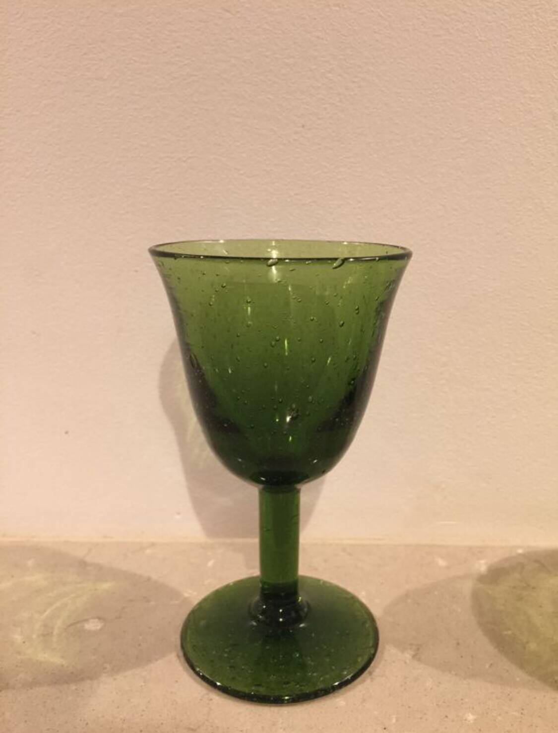 Set of 5 antique blown glass bubble glasses.