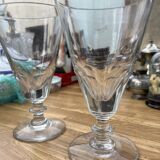 Set - 2 Large thick glass absinthe glasses