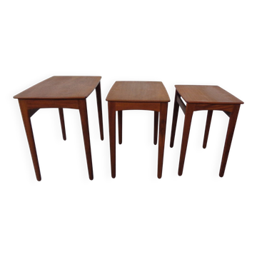 Danish Teak Nesting Tables, 1960s, Set of 3