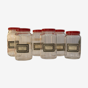 Set of 6 pharmacy jars