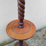 CHALES DUDOUYT vintage turned wood floor lamp