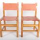 Set de 6 chaises en orme et cuir édition Maison Regain