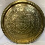 Set of a copper old plateau and an oriental teapot twentieth