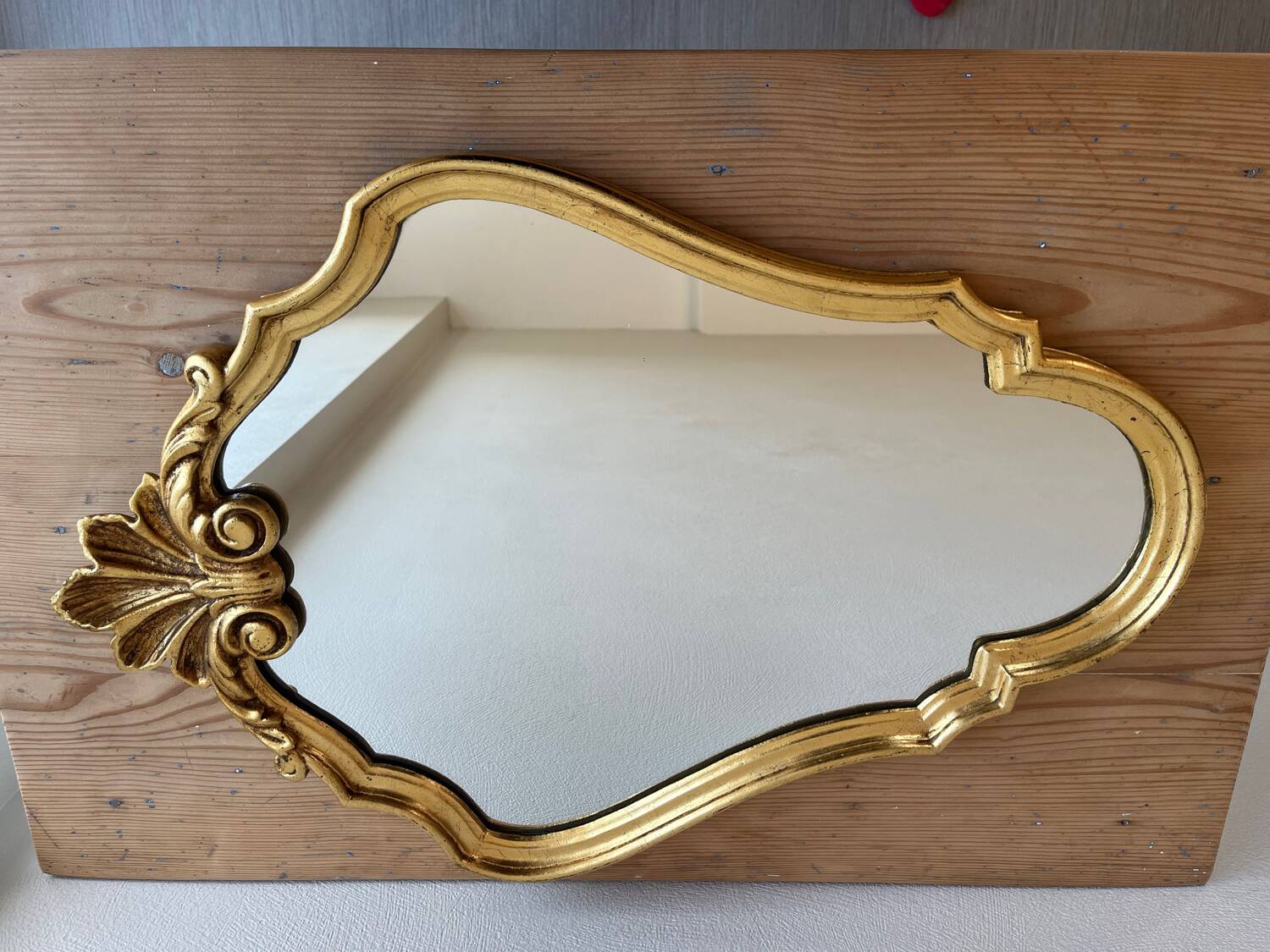 Vintage baroque style gilded mirror