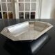 plat art déco en métal argenté
