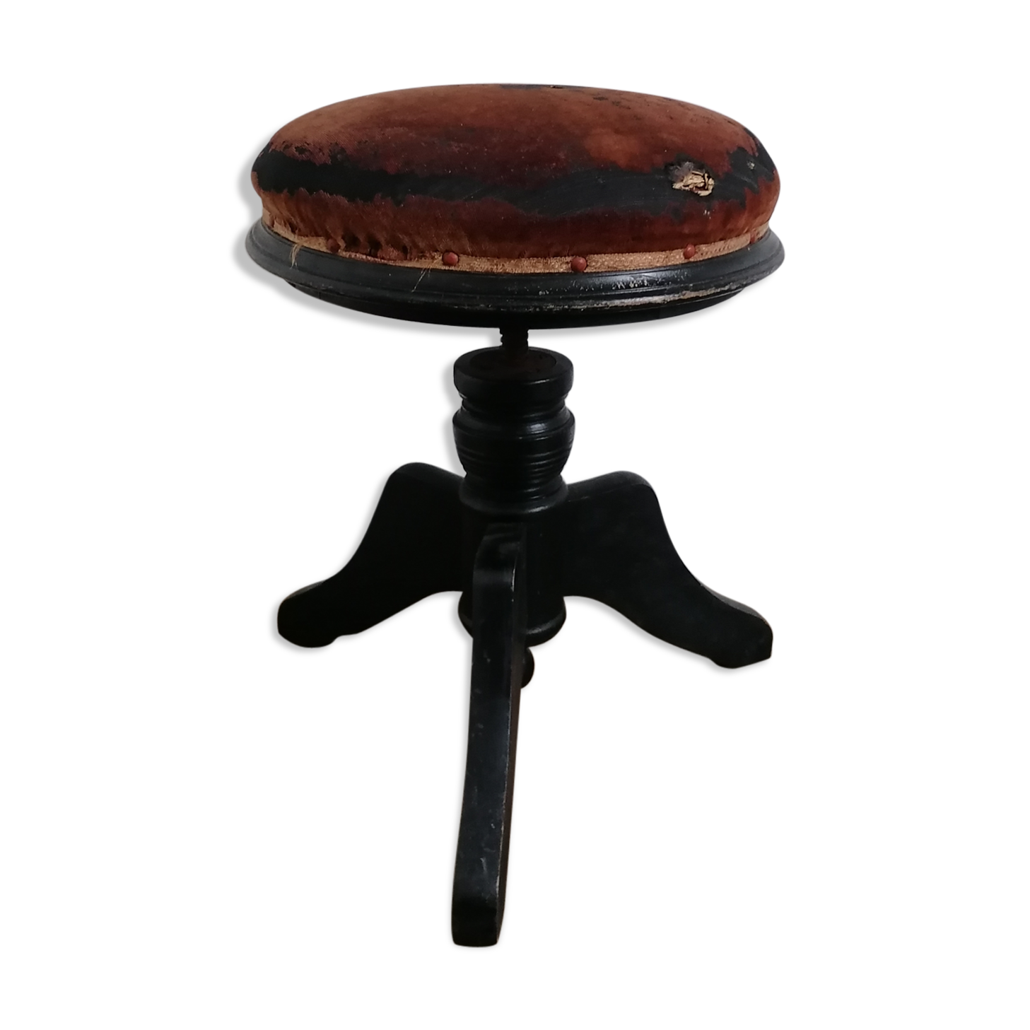 Napoleon III blackened wooden adjustable stool