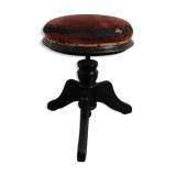 Tabouret réglable Napoléon III en bois noirci