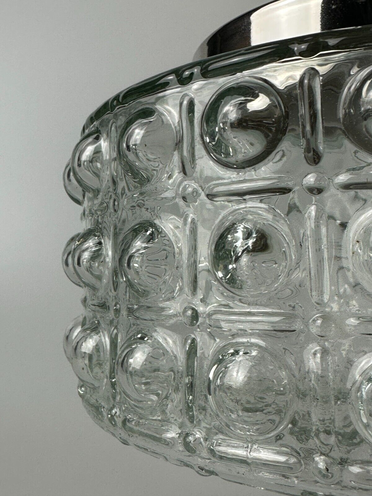 60s 70s VEB hanging lamp ceiling lamp bubble chrome glass space age design