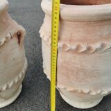 Set of two terracotta jars